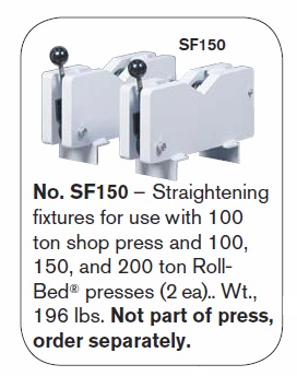 SPX Power Team 100 Ton H Frame Press SF150 Fixture Accessory