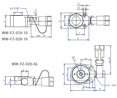 Werner Weitner 700 Bar Low Profile Hydraulic Jack | Low Profile Hydraulic Jacks WW-FZ Schematic