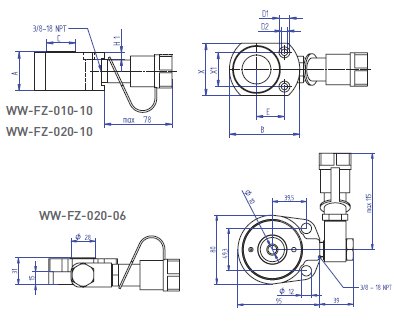 Werner Weitner 700 Bar Low Profile Hydraulic Jack | Low Profile Hydraulic Jacks WW-FZ Schematic